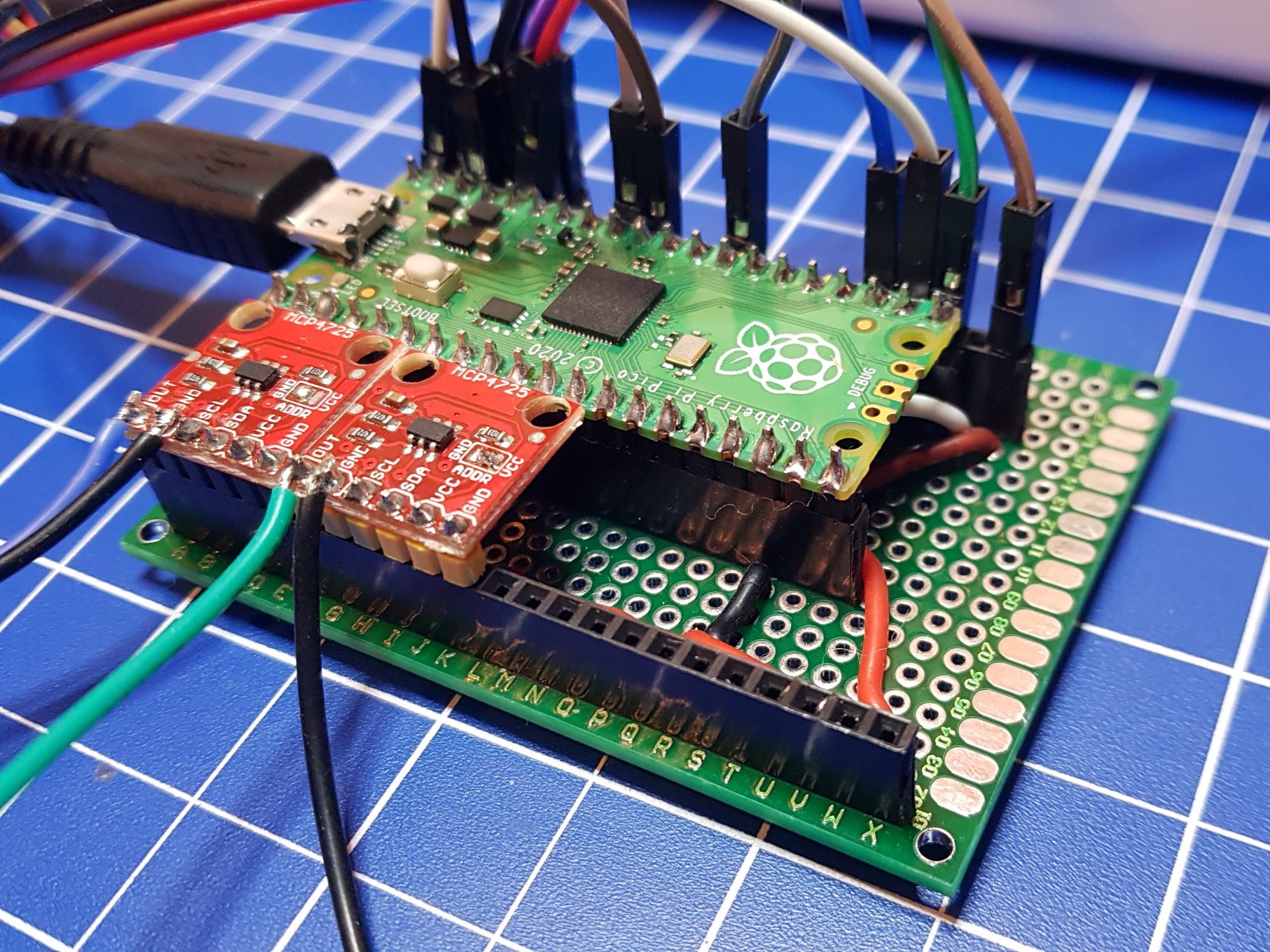 populated with the Pico and two DACs